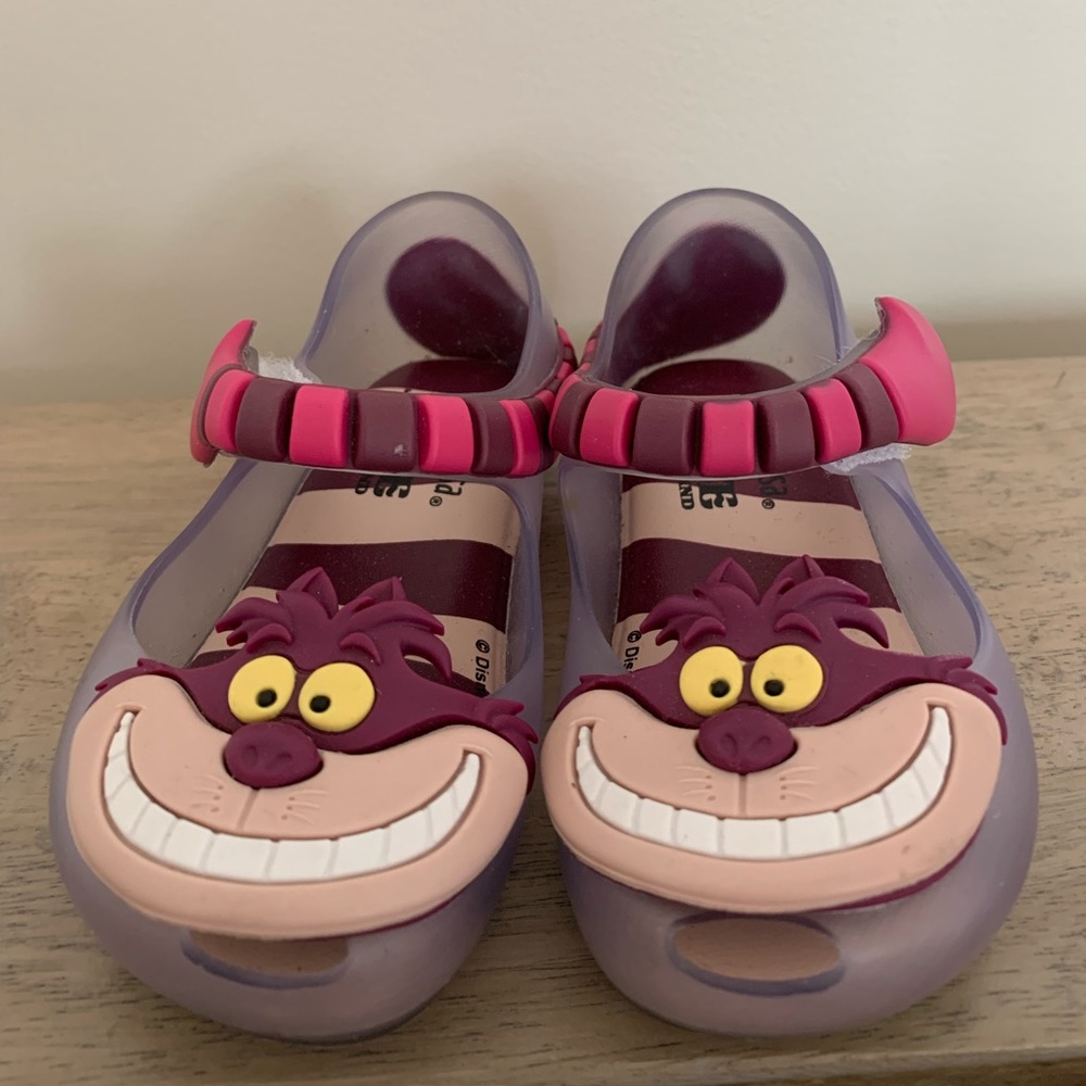Mini Melissa Alice in wonderland Cheshire Cat slip on Toddler Sz 5 Mary Jane